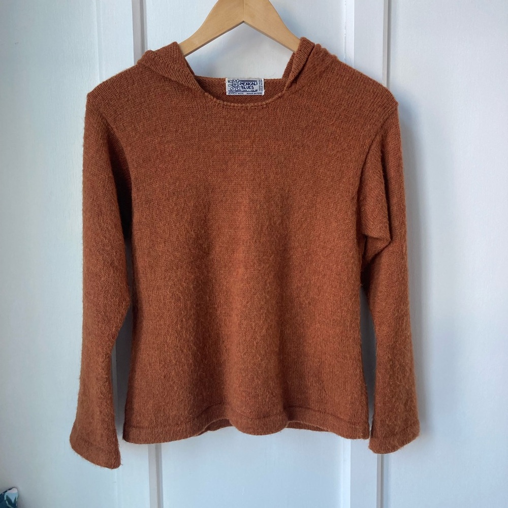 Cozy Women's Hooded Sweater in Rust